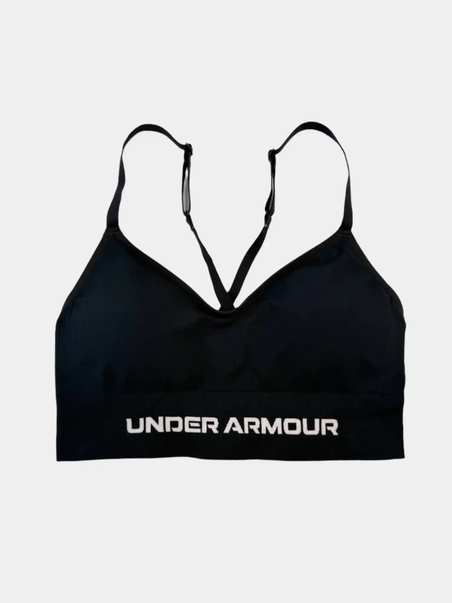 Reggiseno sportivo Under Armour Vanish Seamless Low nero vista frontale