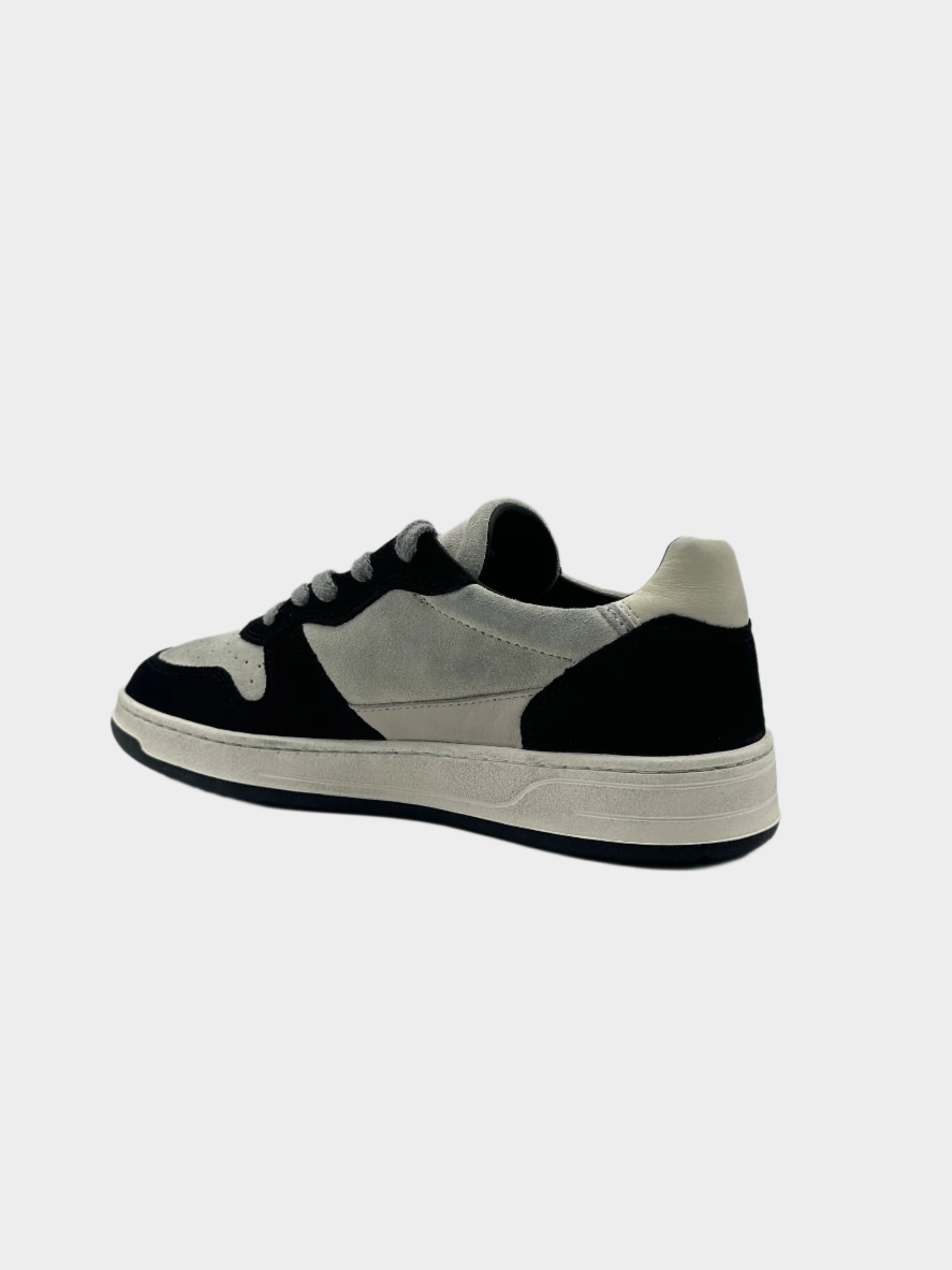 Sneakers Court 2.0 Powder Beige Black In Pelle Scamosciata