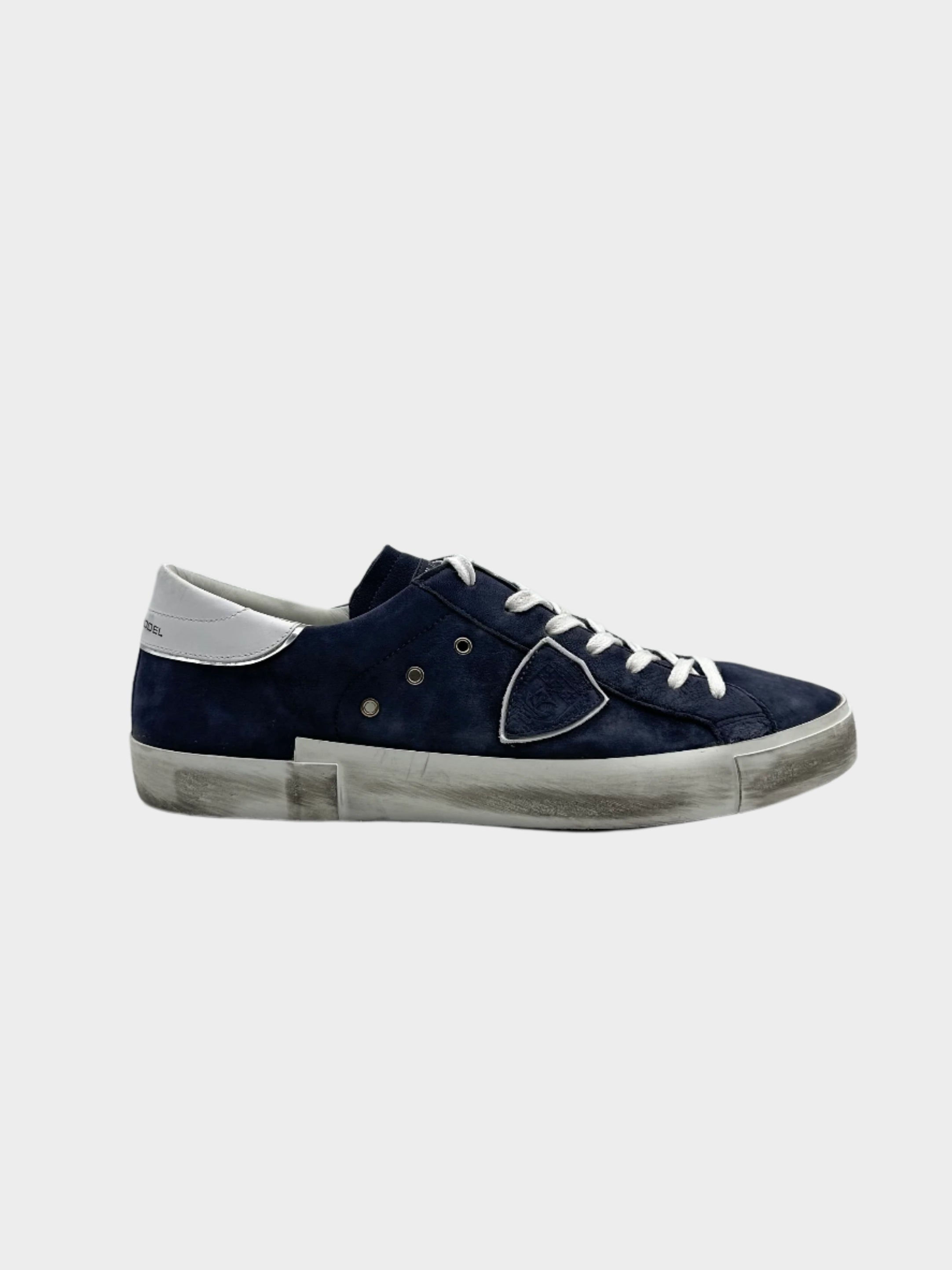 PRSX, sneakers uomo, nabuk blu, Philippe Model, sneakers vintage, scarpe casual