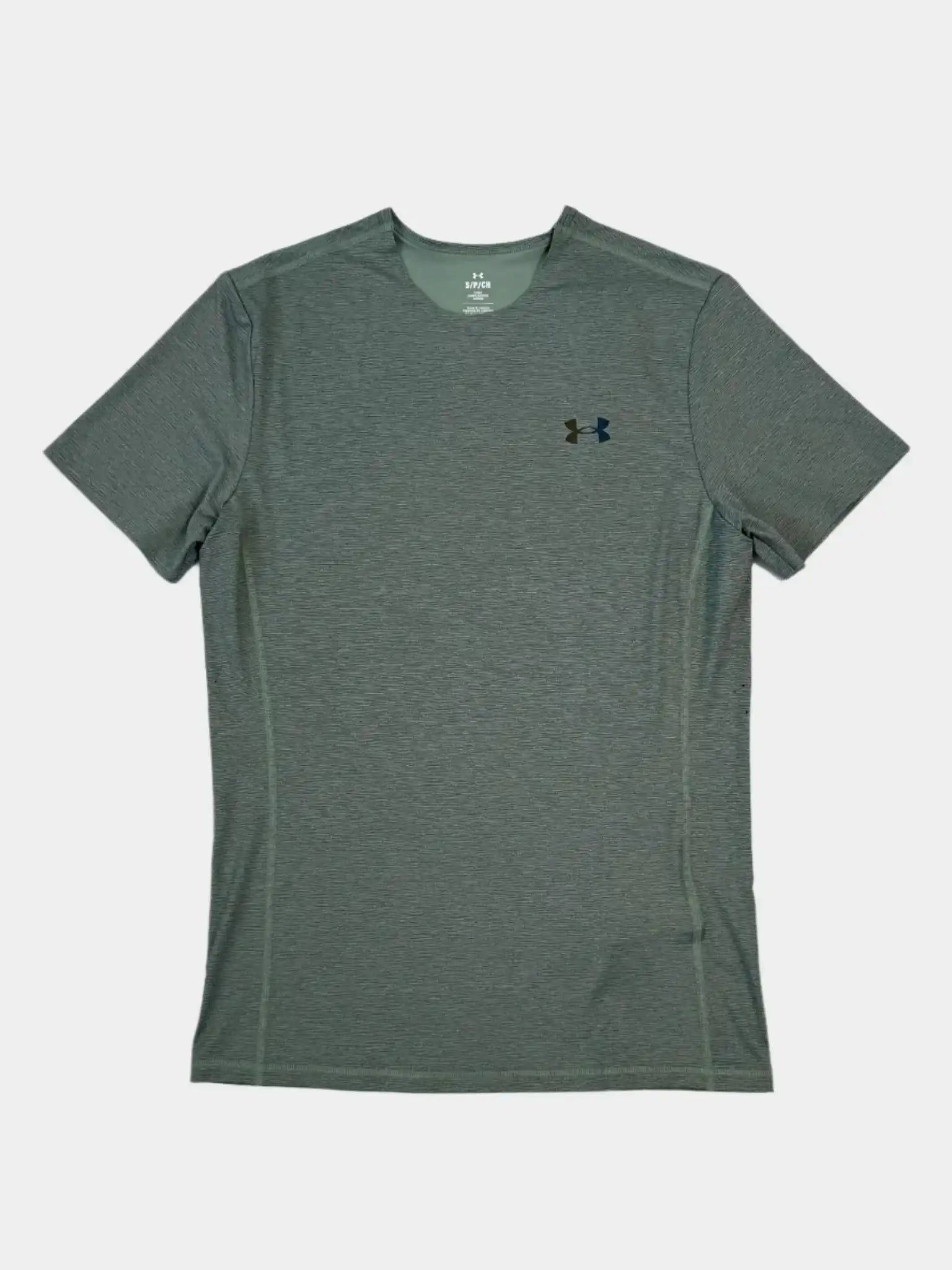 T-shirt uomo tecnica, maglia ventilata sport, top traspirante verde, maglietta running uomo, tee verde salvia performance