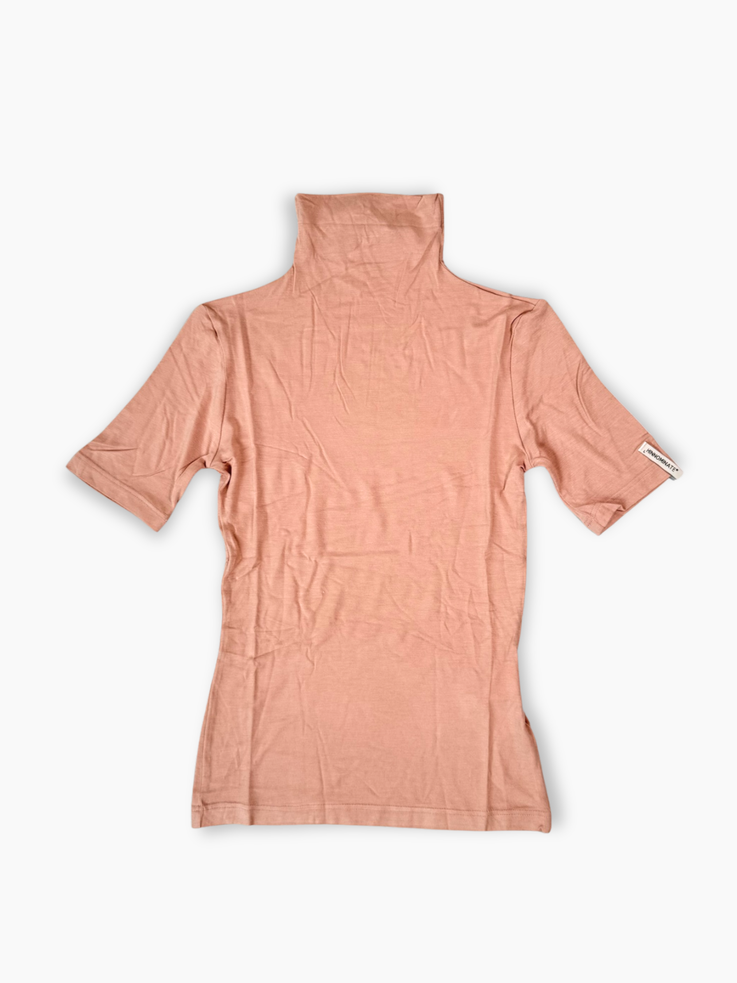 Top corto beige Hinnominate in jersey elasticizzato con nodo sul davanti