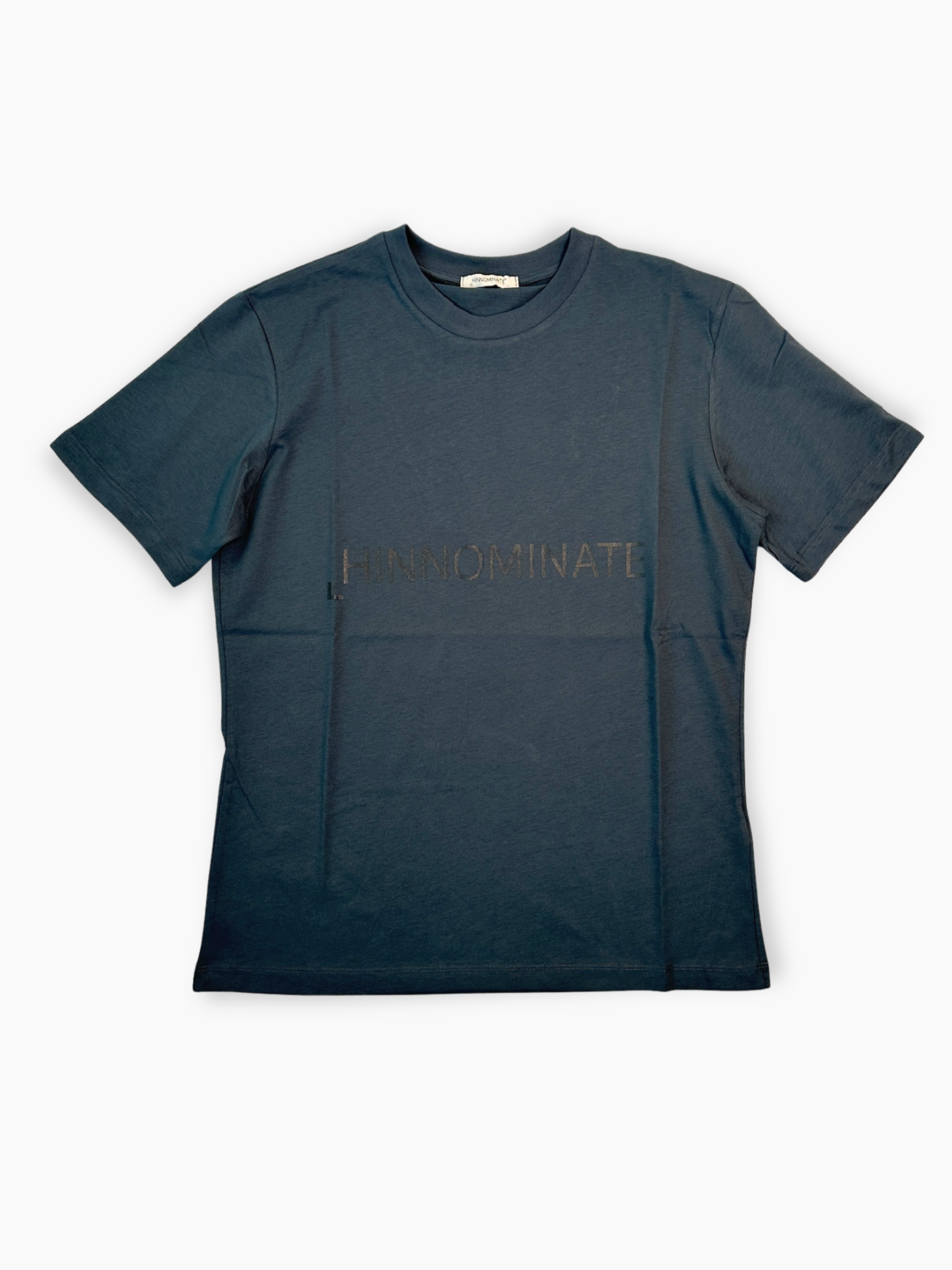 T-shirt cropped grigia Hinnominate con stampa frontale