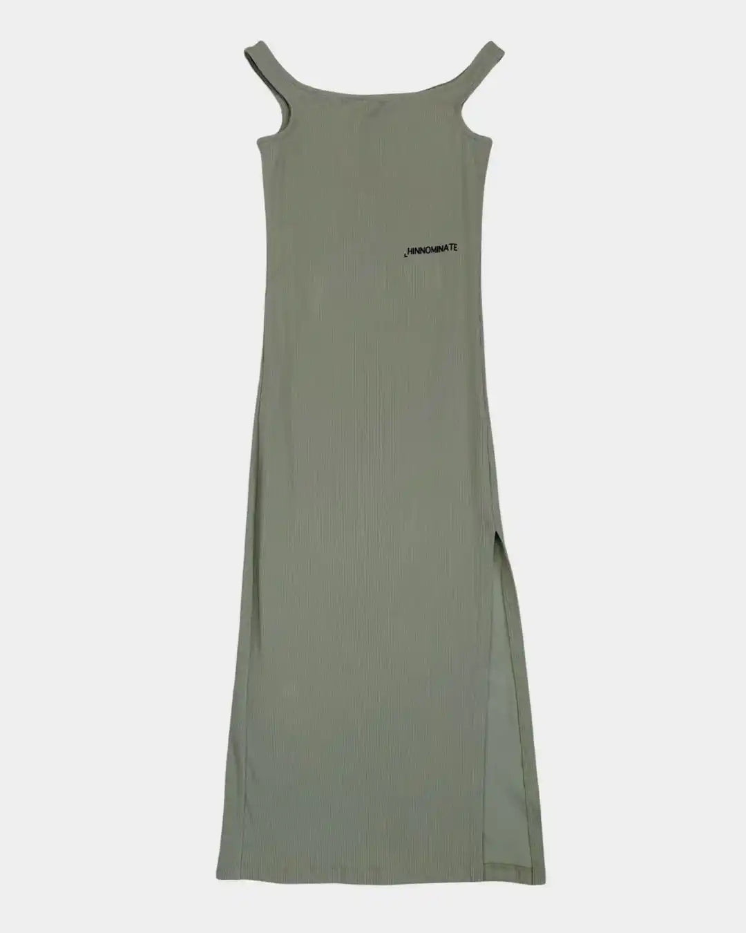 Vestito lungo nero Hinnominate con scollo all’americana vista frontale
