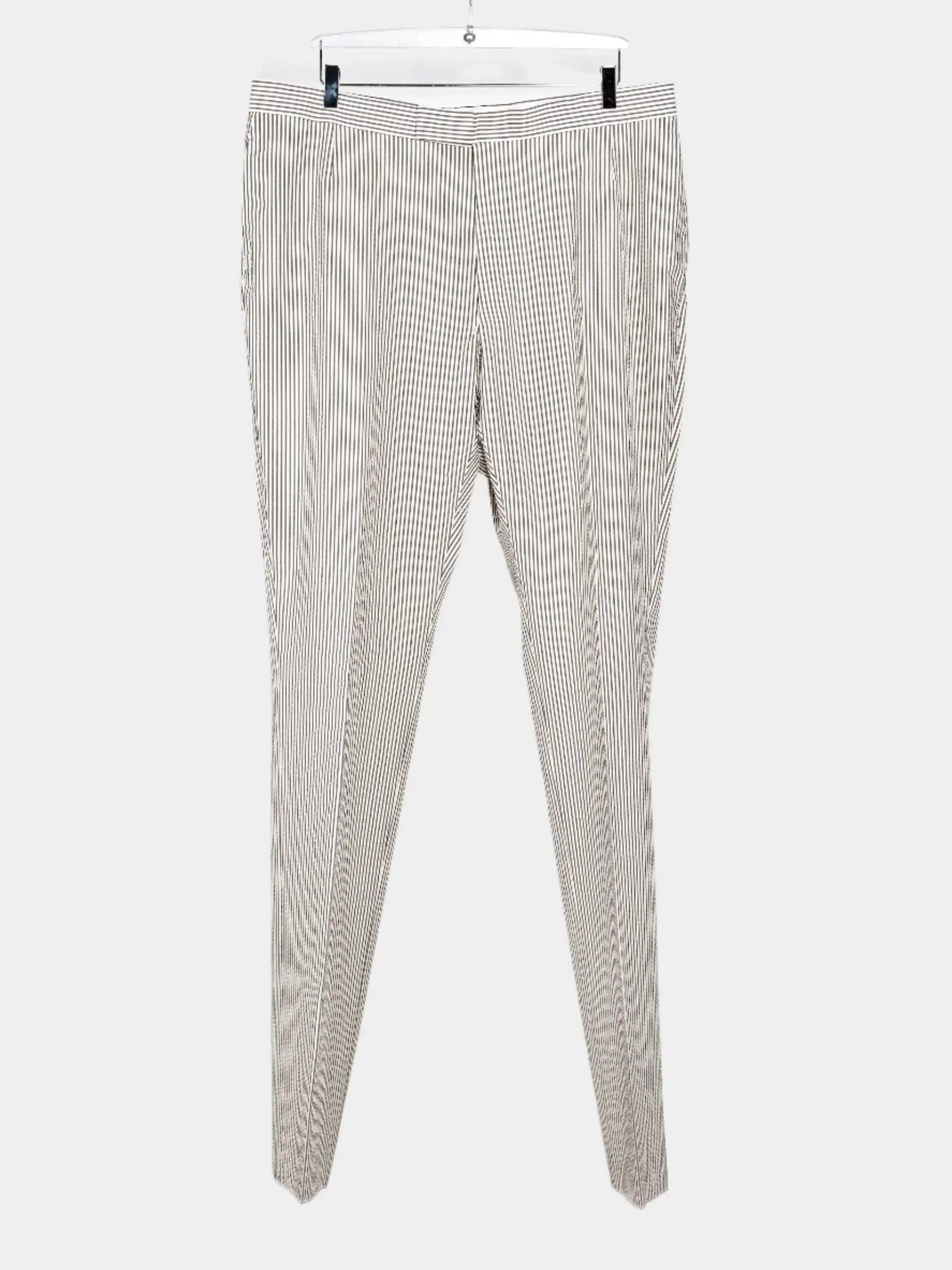 Pantaloni A Righe Bianchi