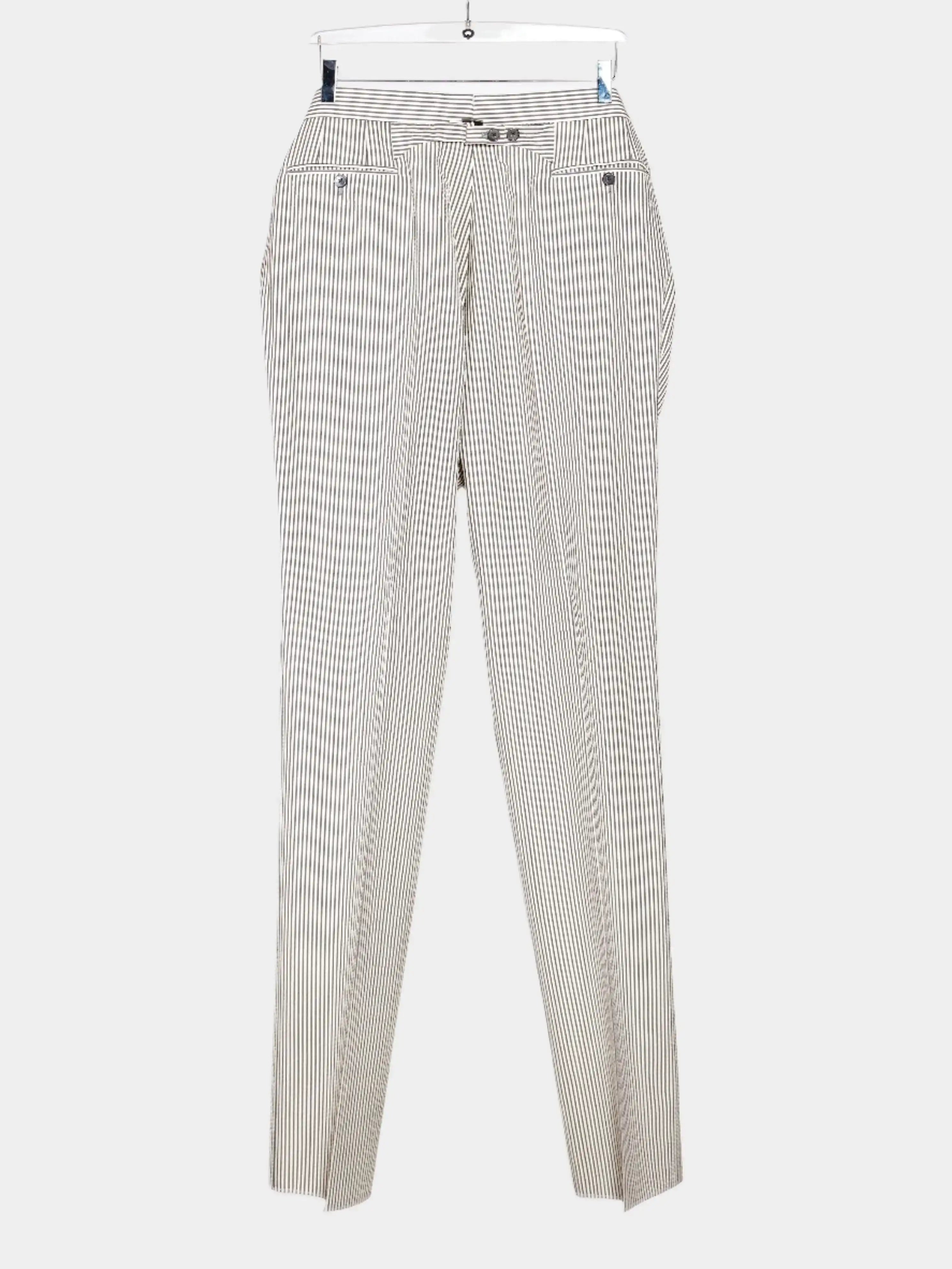 Pantaloni A Righe Bianchi