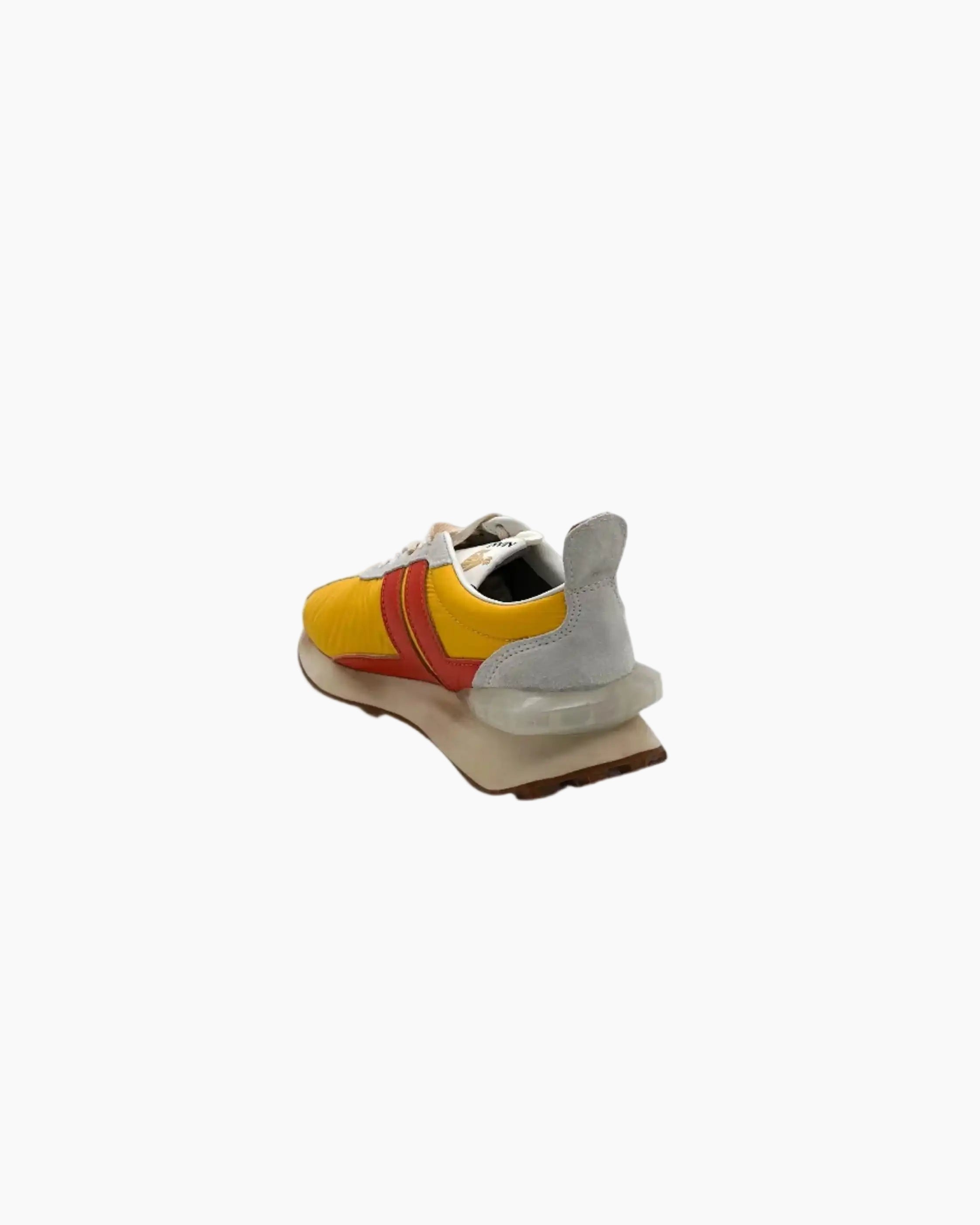 Sneakers Running Con Dettagli In Pelle E Camoscio