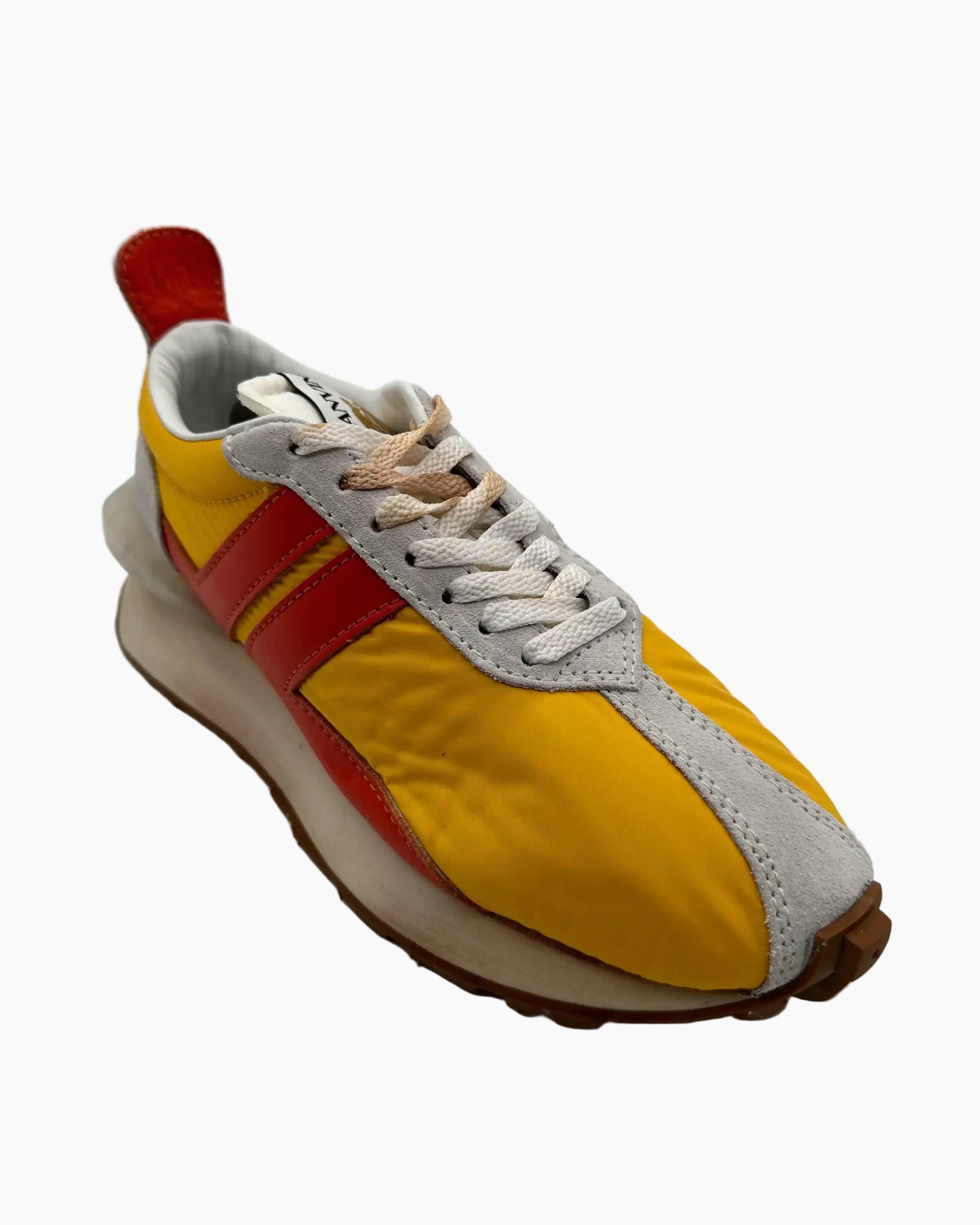 Sneakers Running Con Dettagli In Pelle E Camoscio