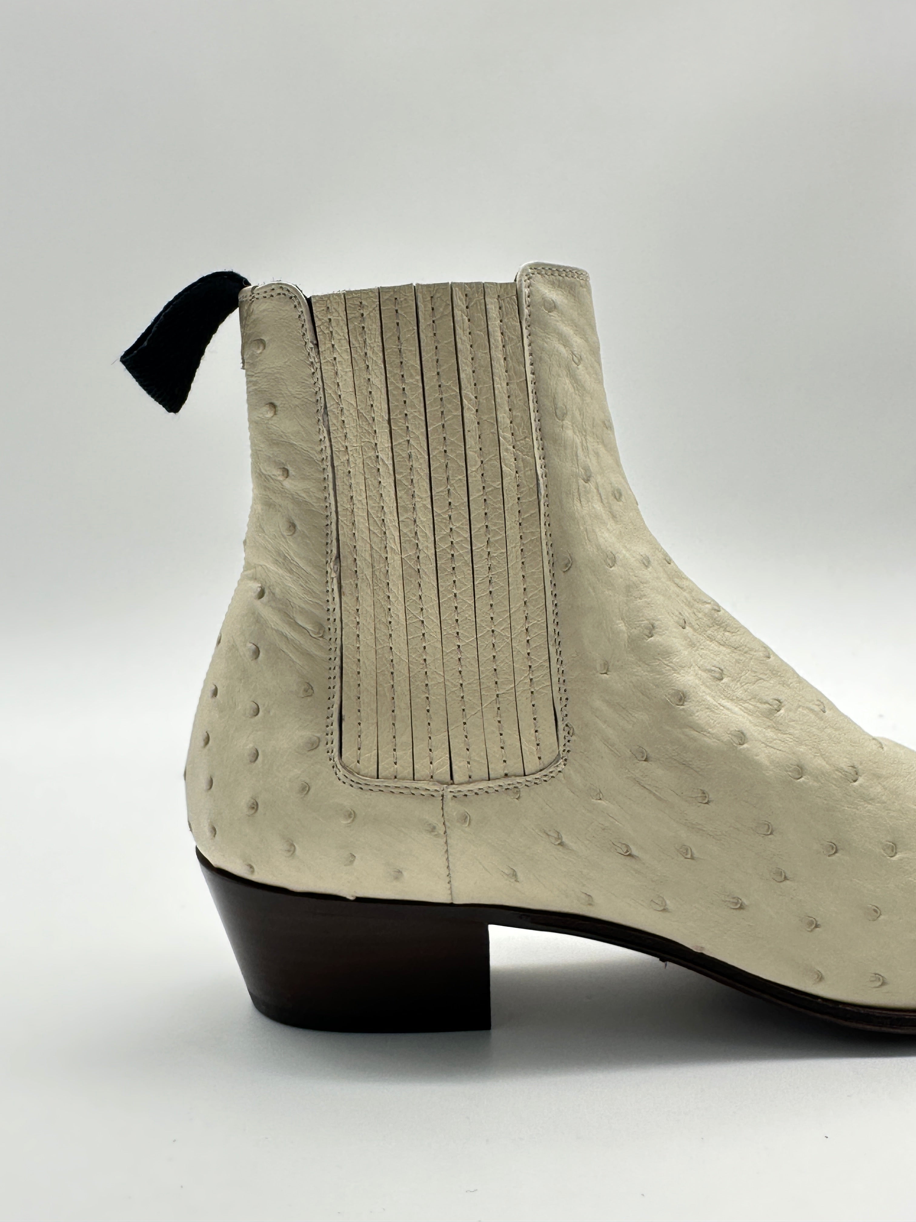 Ostrich Ankle Boots