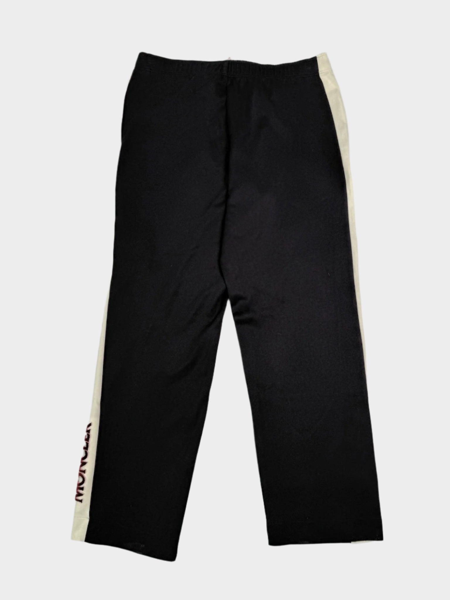 Pantaloni Moncler Bicolore Neri Con Fascia Laterale Bianca