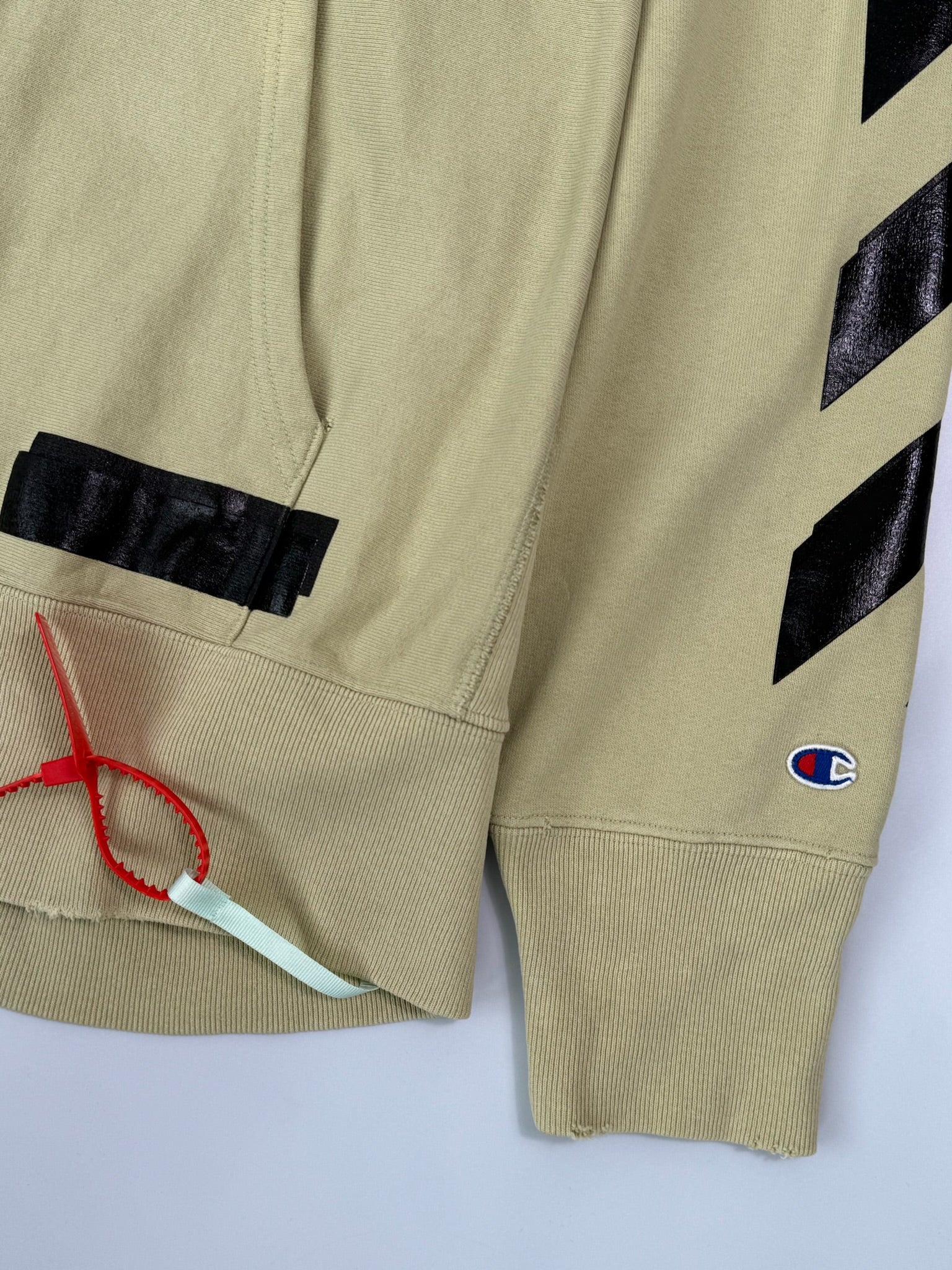 Green Hoodie With Black Details