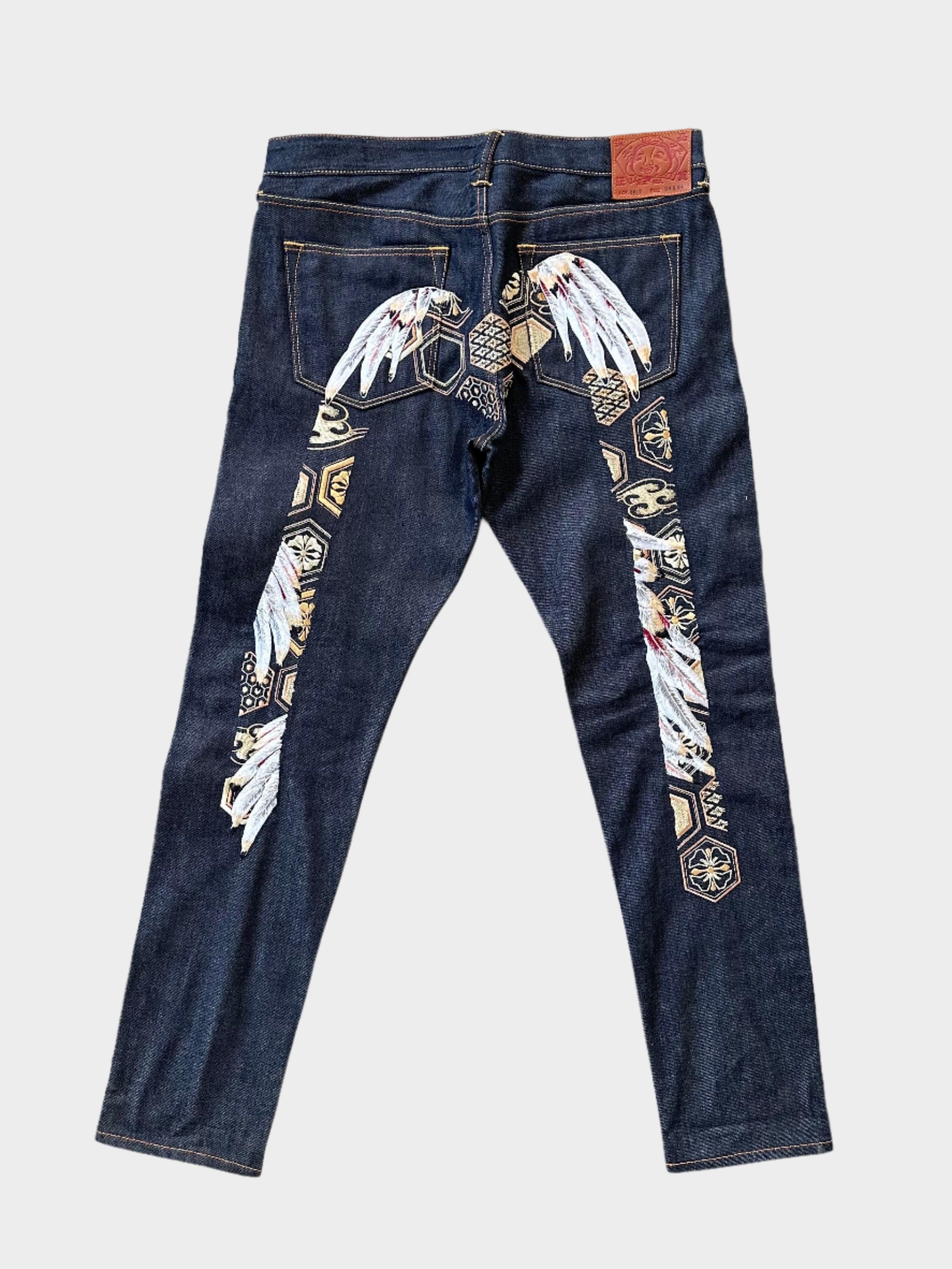 Angel Embroidery Jeans