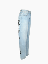 Jeans Graffiti Logo Wide - Blu | Qlhype