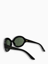 Oversized Black Sunglasses with Gold Crystals -  | Qlhype