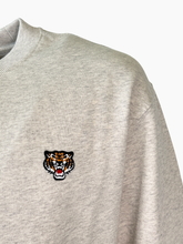 Felpa Ricamo Lucky Tiger - GRIGIO MELANGE | Qlhype