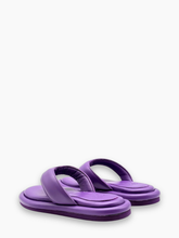 Infradito Viola In Pelle Con Suola Imbottita - viola | Qlhype