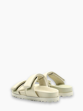 Slide Beige Con Doppio Strap - Beige | Qlhype