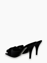 Black Velvet Mules with Bow -  | Qlhype