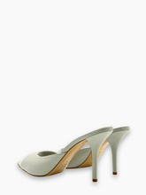 Mules Grigie In Pelle Con Tacco A Stiletto - Grigio | Qlhype