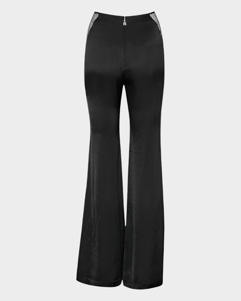 Mid Waist Flared Pants