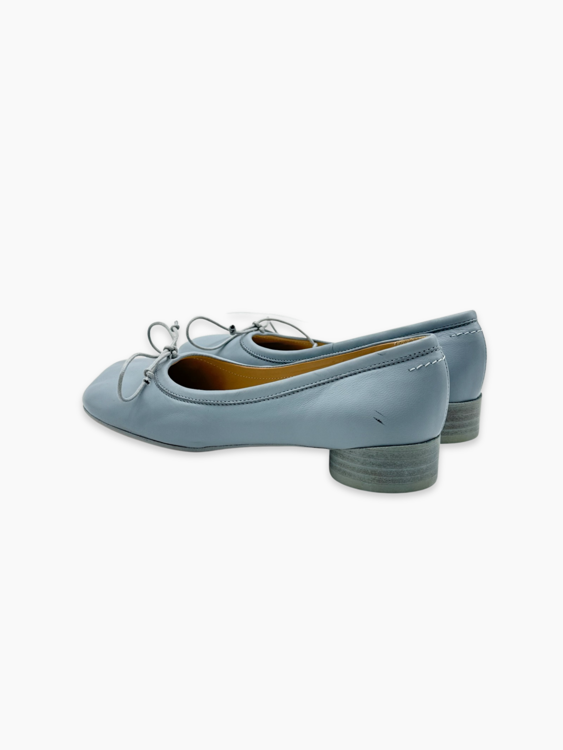 Ballerine Celesti In Pelle