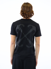 T-shirt Nera Con Logo Off Frontale E Frecce Posteriori - Nero | dBlank