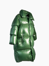 Piumino Verde Lucido Oversize - Verde | Qlhype