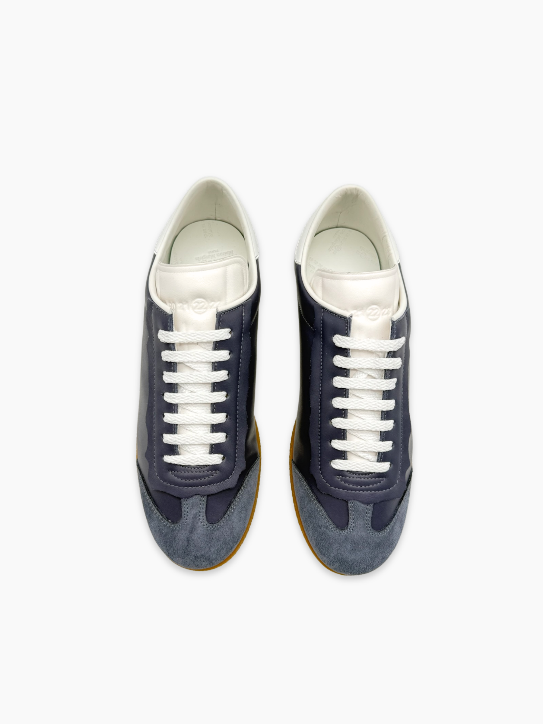 Sneakers Blu In Pelle E Suede