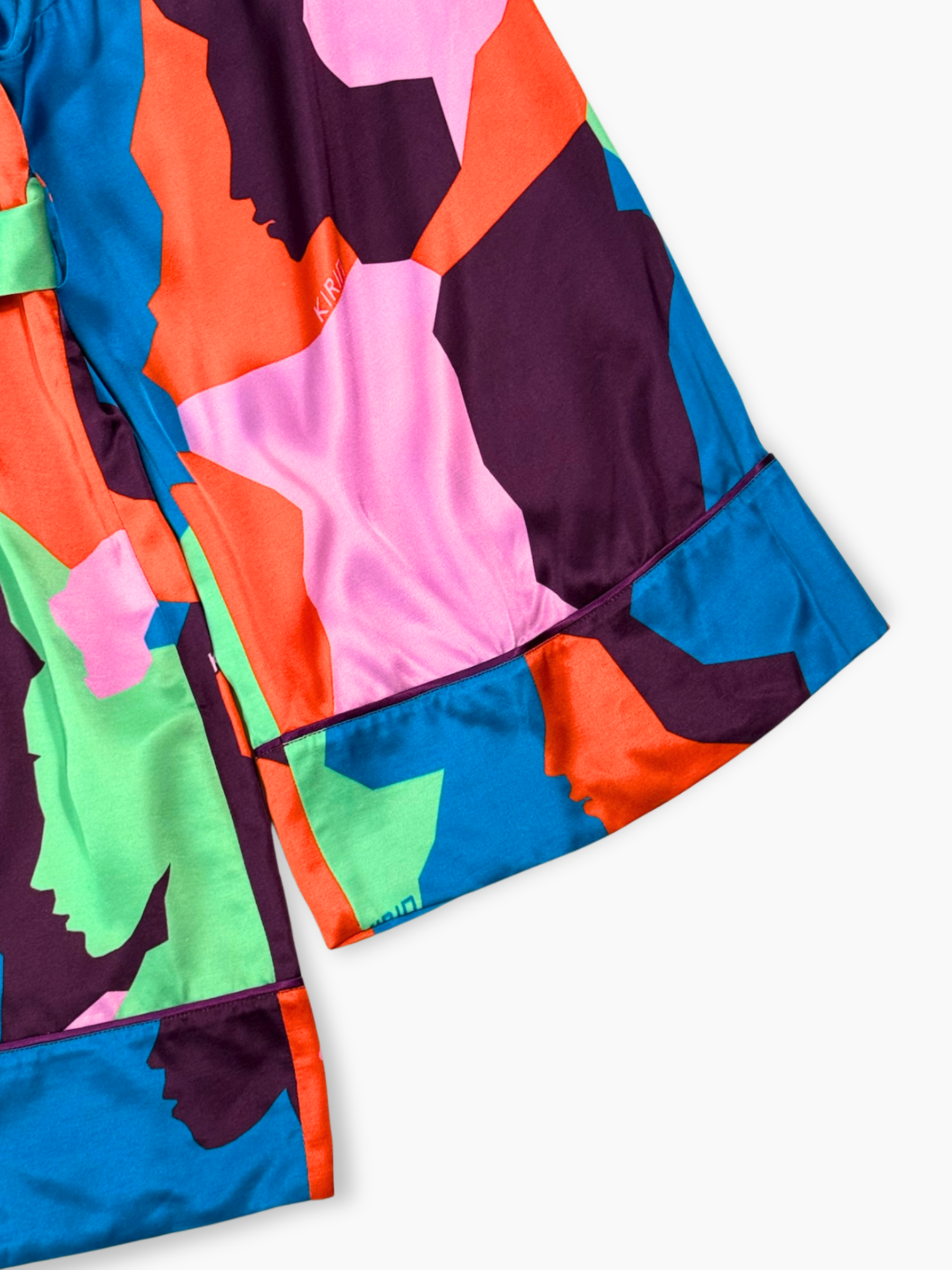 Multicolor Kimono With Abstract Print