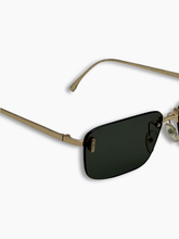 Occhiali Squadrati Con Montatura Dorata -  | Qlhype
