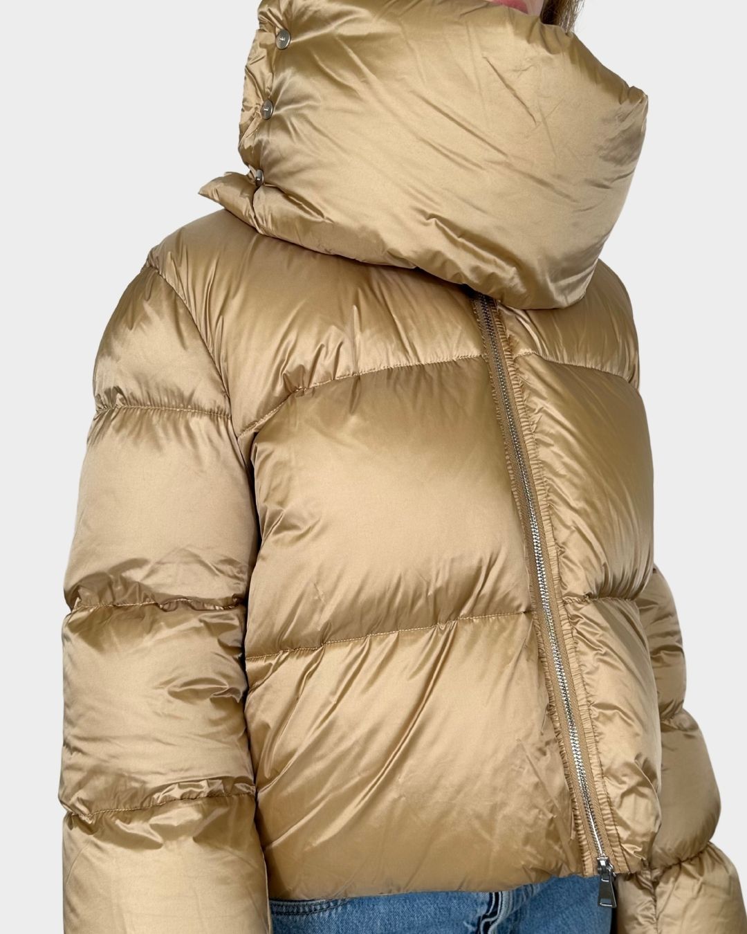 Camel Puffy Down Jacket