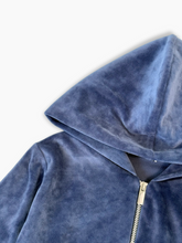 Navy Blue Velvet Sweatshirt -  | dBlank