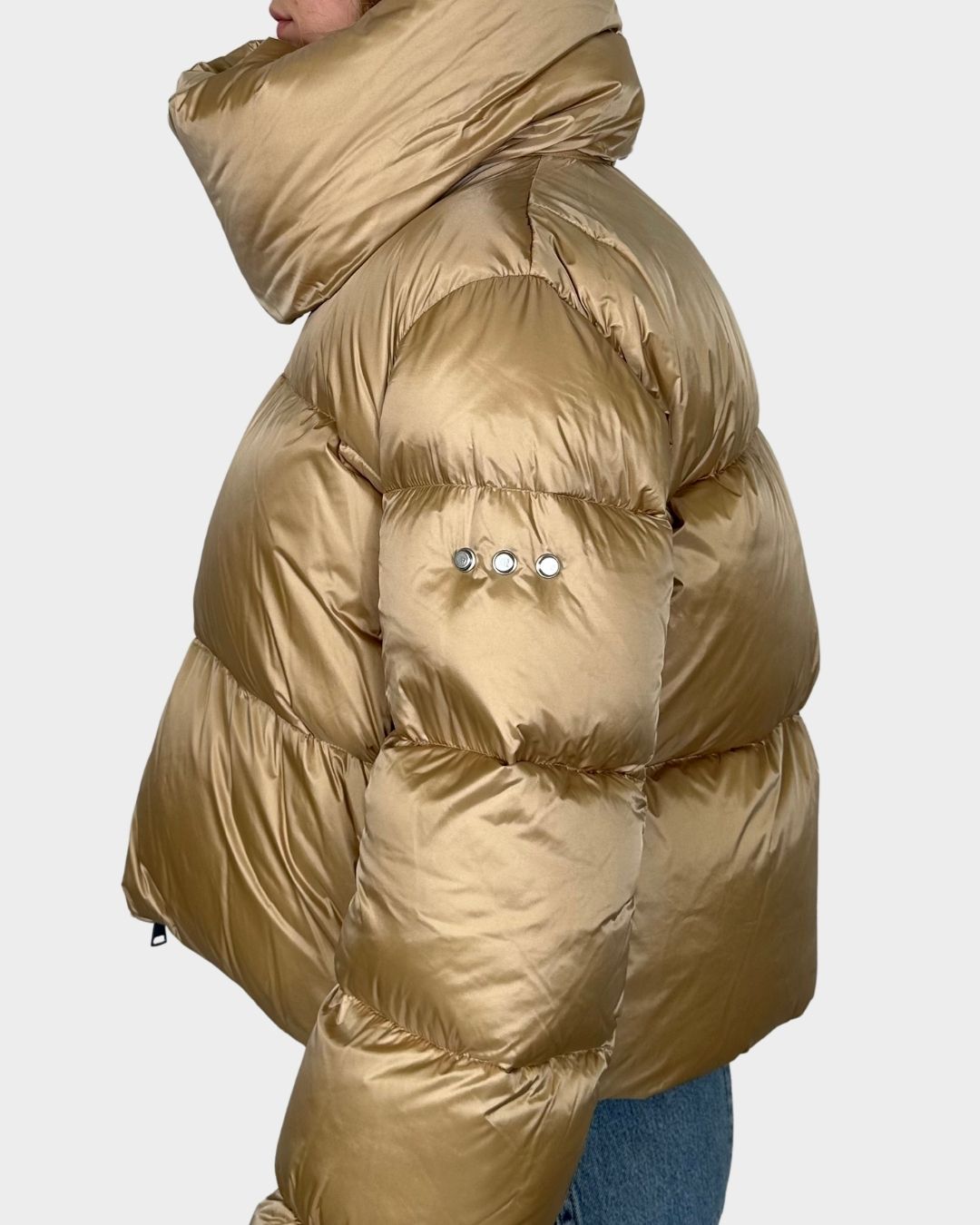 Camel Puffy Down Jacket