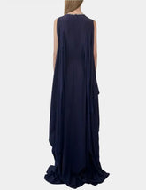 Long Dark Purple Knit Dress -  | dBlank