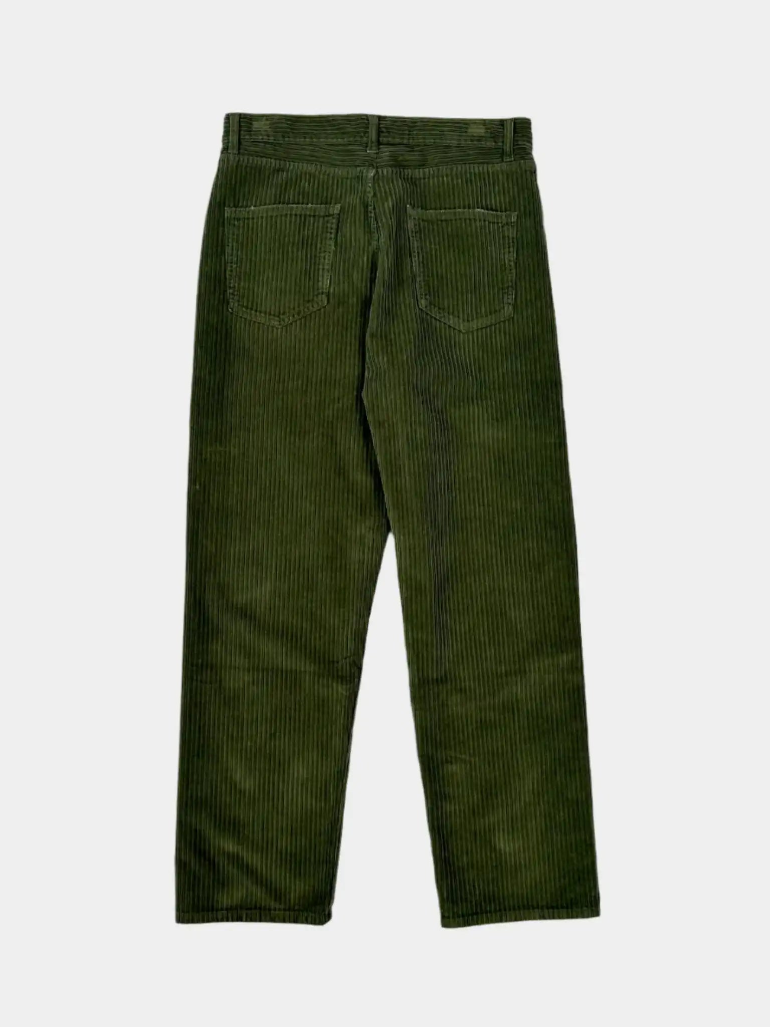 Pantaloni In Velluto A Coste Verde Militare
