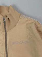 Beige Palm Angels Zip Up Sweatshirt With Jacquard Pattern -  | dBlank