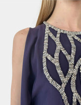 Long Dark Purple Knit Dress -  | dBlank