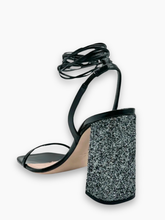 Patent Leather Sandals With Sequins -  | dBlank