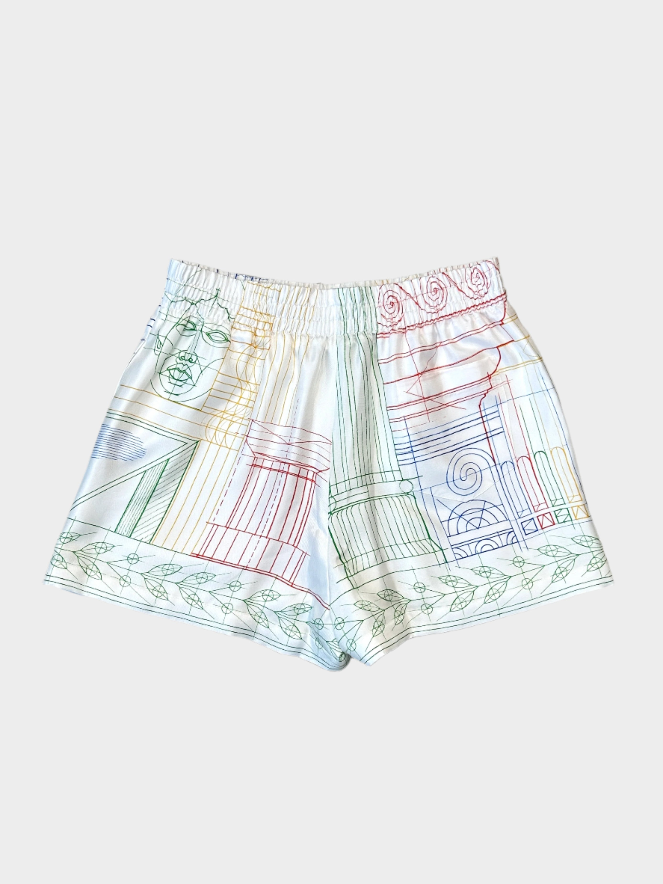 Silk Printed Shorts