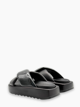 Slide Nere Con Fasce Incrociate - Nero | Qlhype