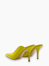 Mules Gialle In Pelle Con Tacco - Giallo | Qlhype