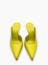 Mules Gialle In Pelle Con Tacco - Giallo | Qlhype