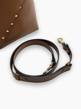 Borsa A Secchiello Rockstud In Pelle Marrone -  | dBlank