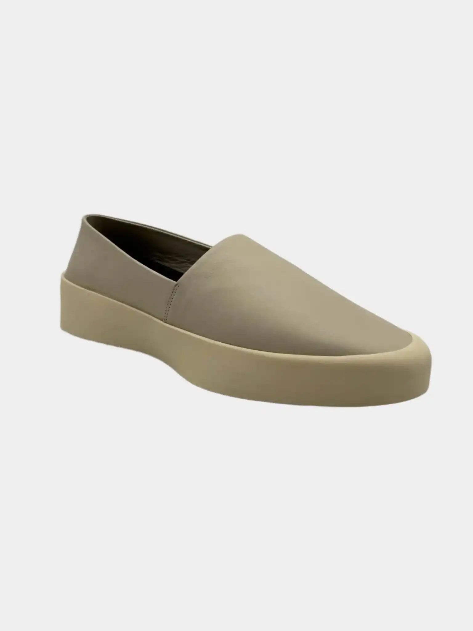 Mocassini Beige In Pelle