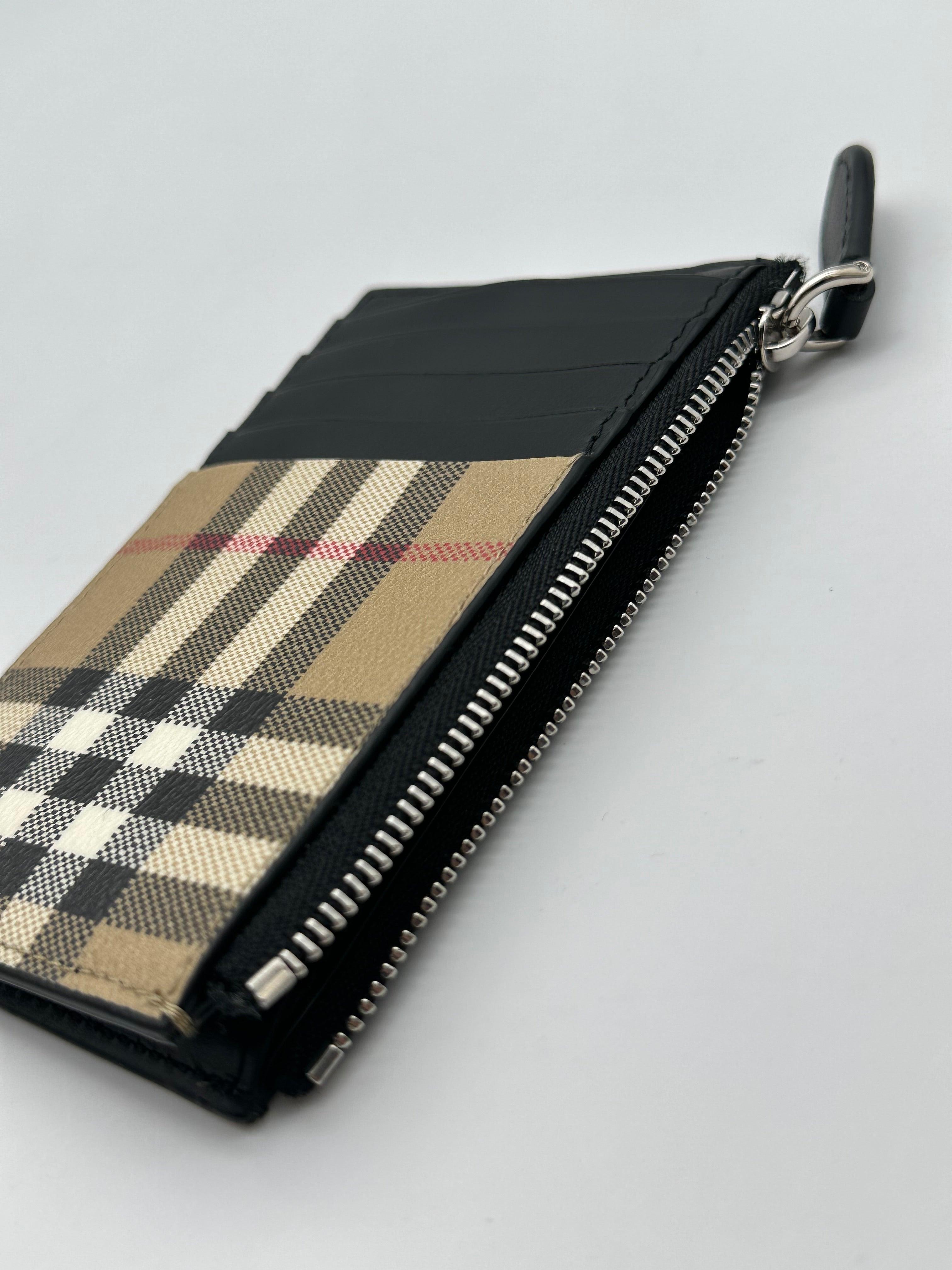 Checked Card Holder Wallet