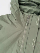 Green Waterproof Jacket With Hood And Logo -  | dBlank