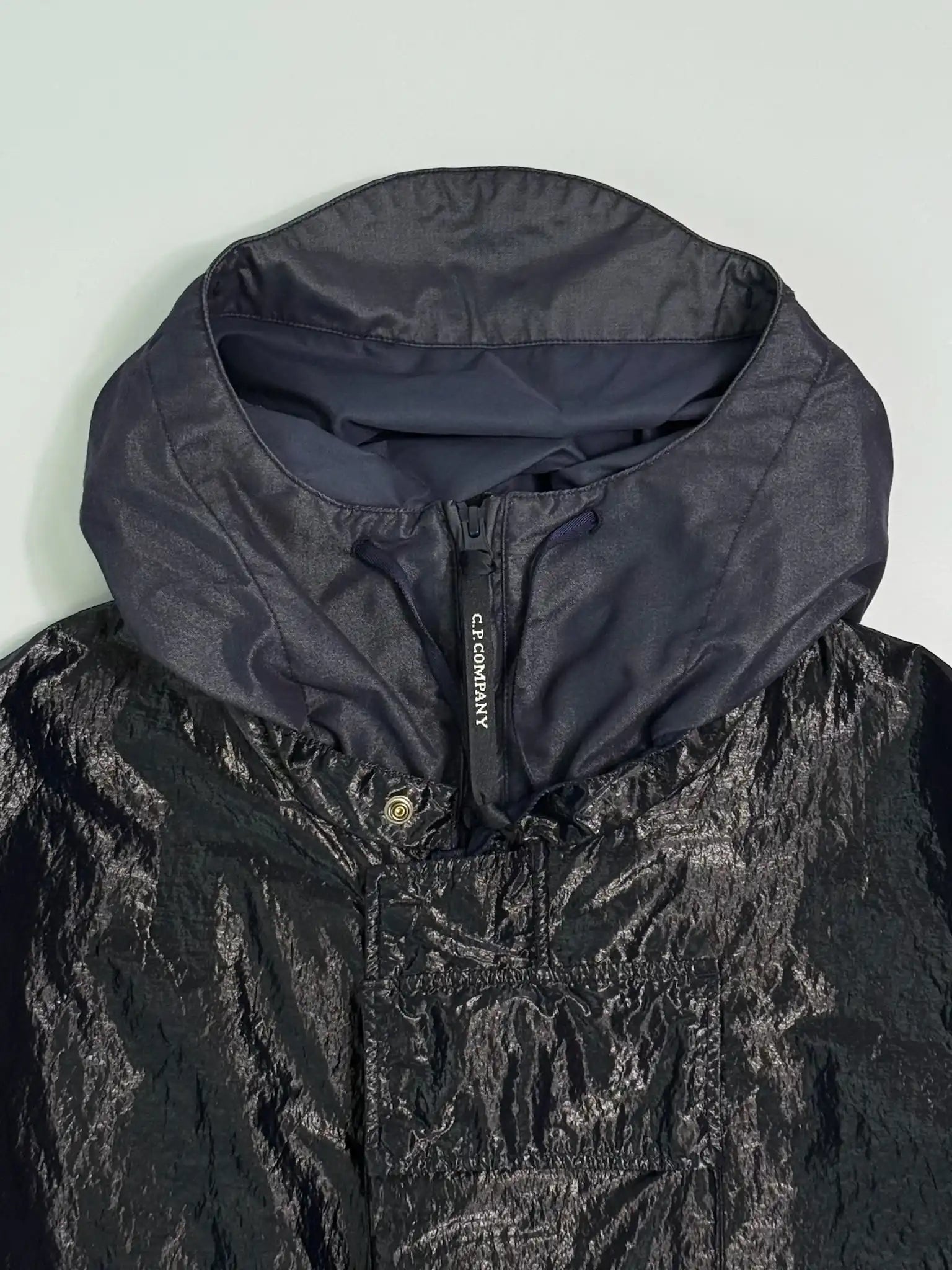Overshirt Blu Con Cappuccio