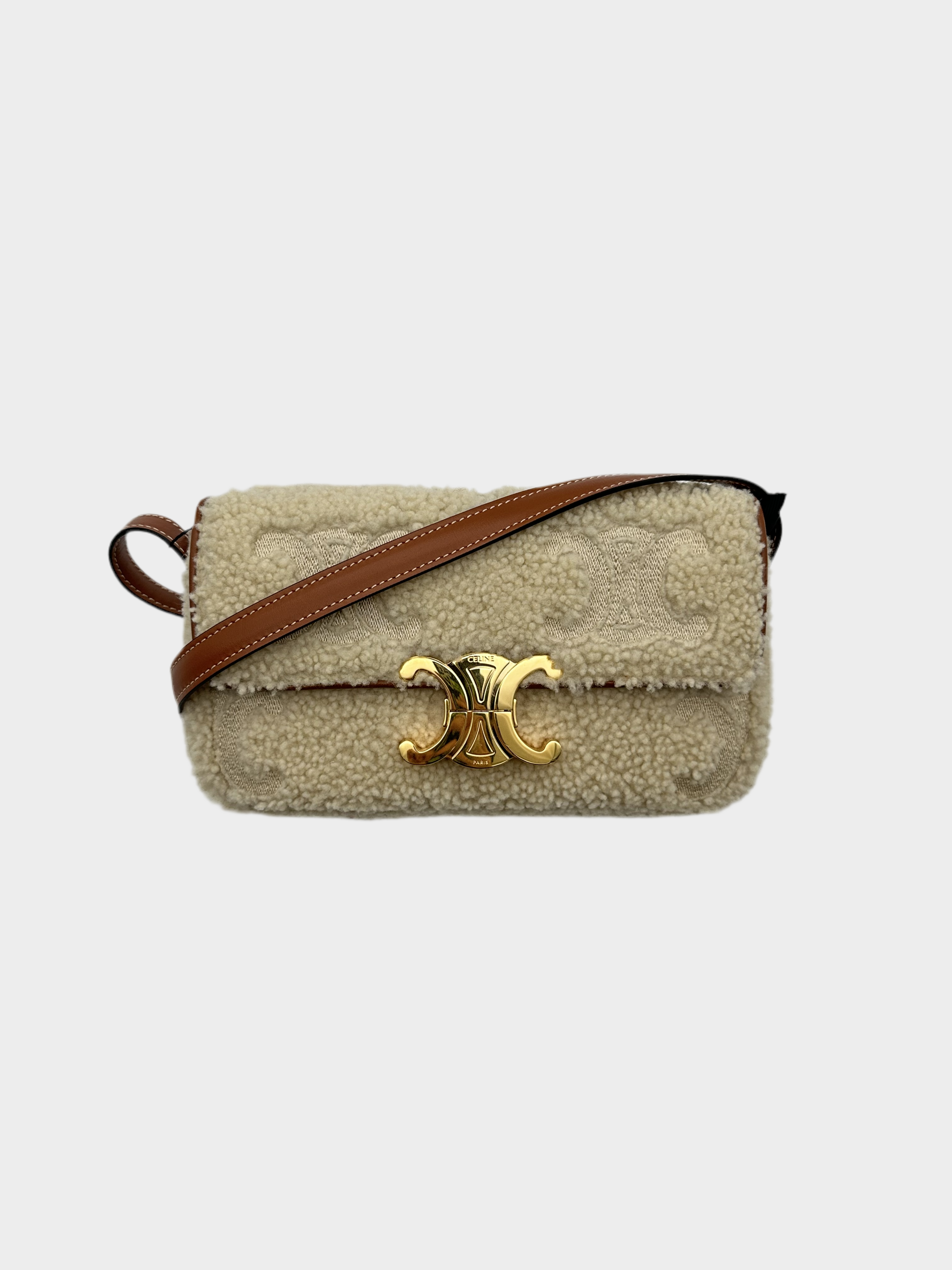 Shearling Shoulder Claude Bag