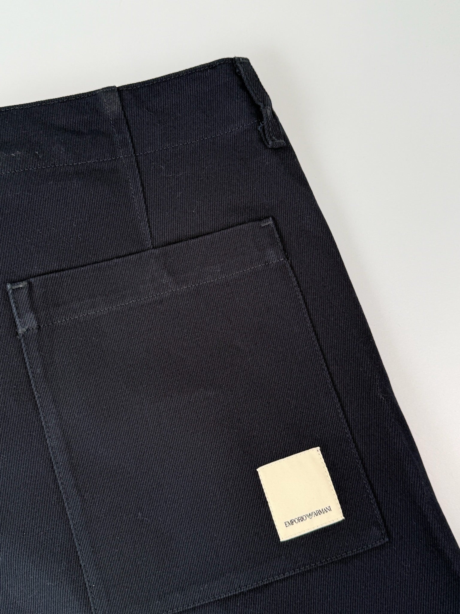 Pantaloni In Denim Blu Notte Gamba Dritta