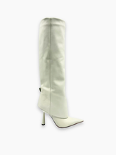White Leather High Boots -  | dBlank