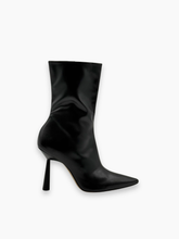 Rosie High Heel Black Leather Ankle Boots with Stiletto Heel -  | dBlank